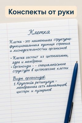 Конспекты от руки