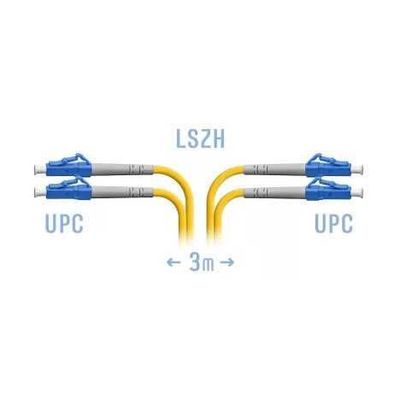 Патч корд оптический LC/UPC — LC/UPC, SM Duplex 3 метра