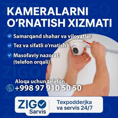 Kameralar o'rnatish va Sotish