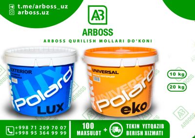 POLARD Universal va Lux Fasad bo‘yoqlari 10 kg va 20 kg OPTOM NARXDA !