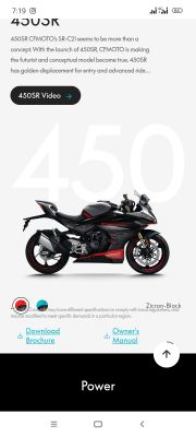 Мотатцикл CFmoto 450 Sr CIP Toshkent narxi Oʻzbekistoning rasmiy dil