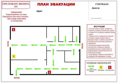 план эвакуации при пожаре