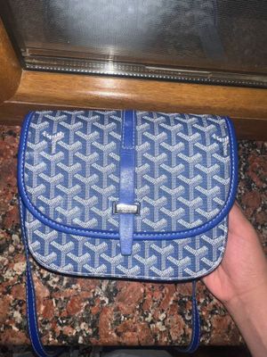 Синяя сумка GOYARD барсетка