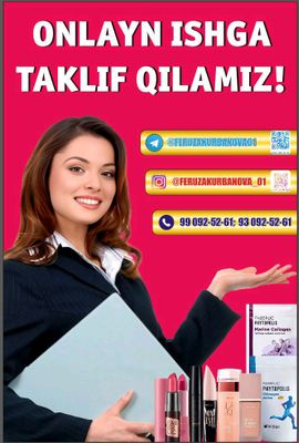 FABERLIC KOMPANIYASI ISHGA TAKLIF QILADI