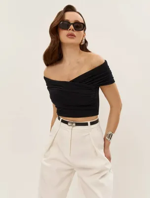 Лонгслив укороченный