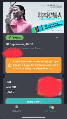Lola konsertiga bilet 26.09