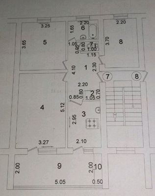 Продается 3-х комнатная, 77 серия, м-в Сергели
