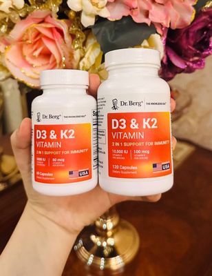 Dr berg vitamin d3+k2, 10.000, 5.000 iu+100 mcg, витамин д3 к2, 60-120