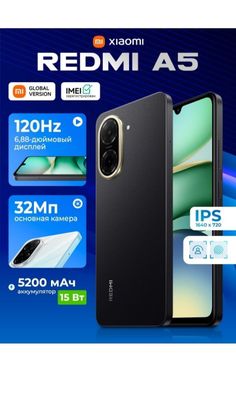 Smartfon xiaomi redmi A5 4Gb 128Gb display6.88 Ips 32mp kamera.5200mah
