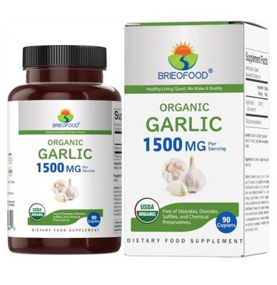 Organic Garlic, 1500mg 90 kapsula - kuchli tasirli sarimsoq qo'shimcha