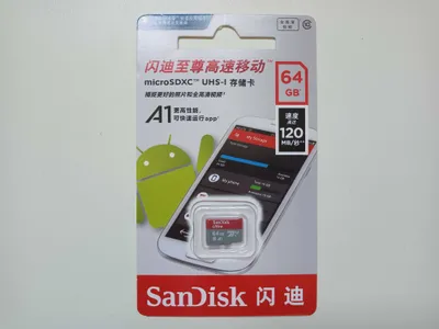 Флеш карта microSD SanDisk 64 Gb + Card reader