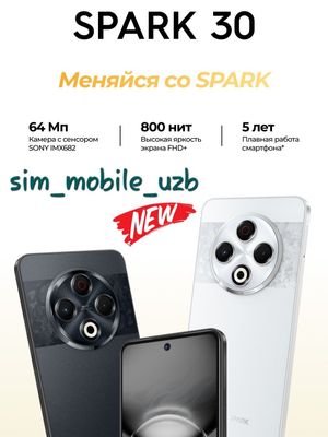 Tecno SPARK 30 New Super Skidka+Garantiya+Dastavka