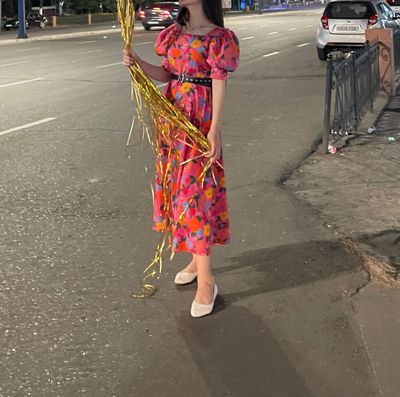Платье с цветочками
