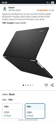 Spigen for MacBook Pro 16 чехол подходит m1 m2 m3 m4