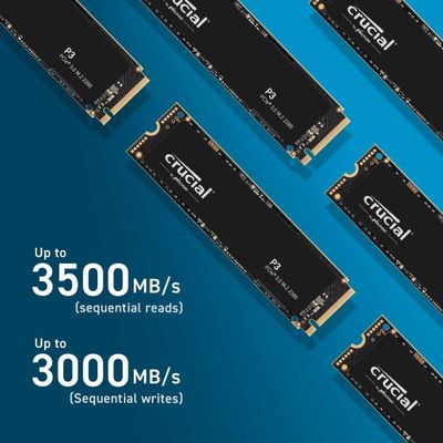 SSD накопитель - Crucial P3 1TB M.2 NVMe PCIe Gen 3.0