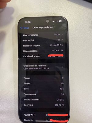 15 pro black 99% kar.dak bor 850$ srochno