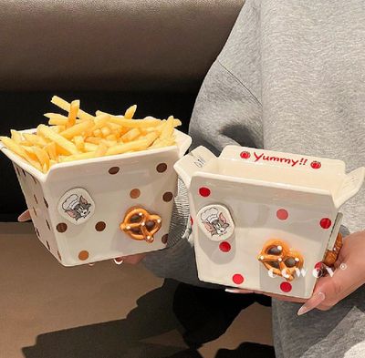 стильные керамические миски с мультяшным дизайном! стильные керамиче