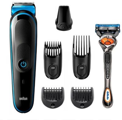 Триммер Braun MGK5245 + Бритва Gillette, для бороды, усов и волос, 13
