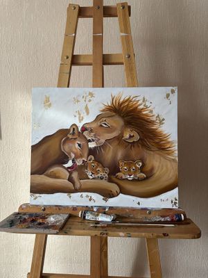 картина маслом с поталью