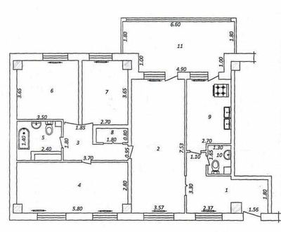 ПРОДАЁТСЯ КВАРТИРА Госпитальный ЖК Mirabad Avenue 2/7/12 62,5м2