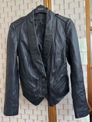 Куртка-пиджак «Zara” кожа 100%, разм. S