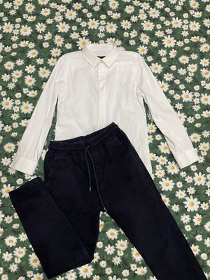 Школьная рубашка zara и брюки