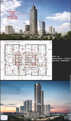 Tashkent City Nest One Коммерческое помещение на 41 этаже, 1 124м2