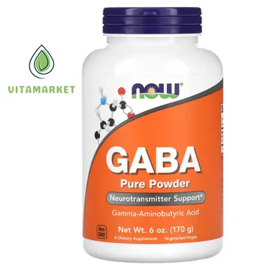 GABA(ГАБА),Now foods, Pure Powder, 6 oz (170 g)