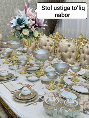 Stol ustidagi polni bagema nabor