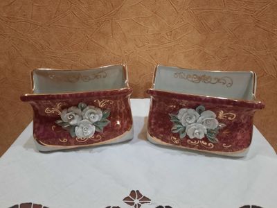 Кисловодский фарфор, ручная работа, лепка, золочение, роспись. Клеймо