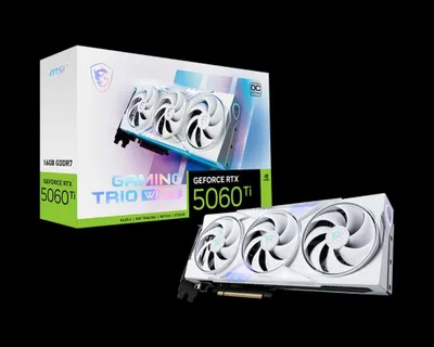 Видеокарта MSI GeForce RTX 5060 Ti GAMING TRIO OC White