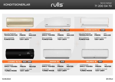 Konditsionerlar rulls 12/18/24 tashkent