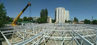 Metall konstruksiya va sendvich panellardan angarlar quramiz!