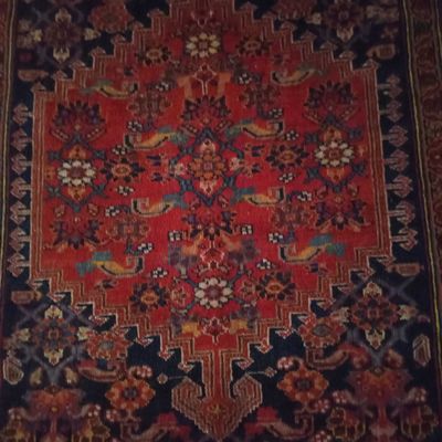 Антикварный, шерстяной ручной работы ковер