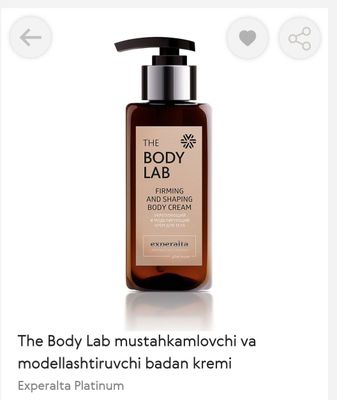 The Body Lab mustahkamlovchi va modelashtiruvchi badan kremi