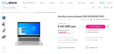Ноутбук Lenovo ideapad S300 (81WQ001YRK)