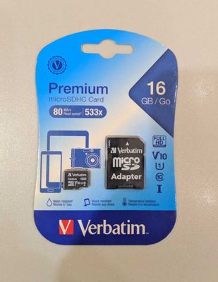 MiCRO CD "VERBATIM" 16Gb /10 Class/Made in Taiwan . Новая !!!