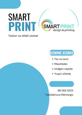Smart print tezkor va sifatli xizmat .