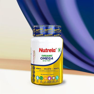 Organic Omega 3-6-7-9 с витамином Е от Nutrela Patanjali 60 кап.