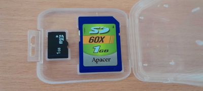 Продается SD-карта "Apacer" 1GB + micro SD-карта 1GB