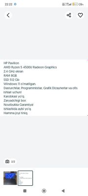 Hp Pavilion noutbok