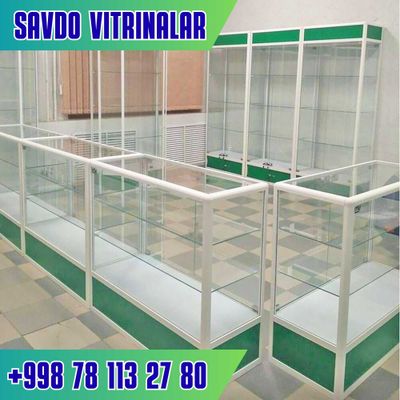 Oynaly prilavkalar, Акция, savdo uskunalari vitrinalar stellajlar