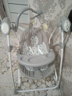 детский шезлонг (BELANCHAK)качалка в идеальном состоянии
