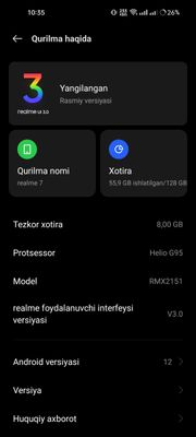 Nomi:Realmi 7 128/8