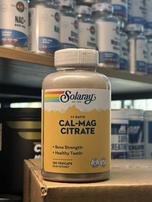 Solaray Cal-Mag Citrate 1:1 Ratio 180 капсул