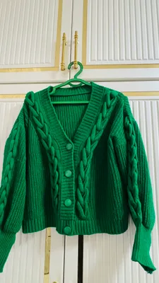 Теплая кофта на пуговицах