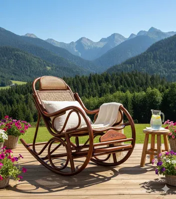 Кресло-качалка из натурального ротанга, Kreslo kachalka tabiiy rotang