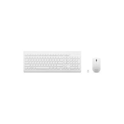 Клавиатура + Мышь Lenovo / 510 / Белый / Беспроводной / батарейки