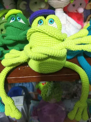 Игрушка Лягушка/вязанная,ручная работа