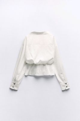 Приталенная рубашка Zara в полоску